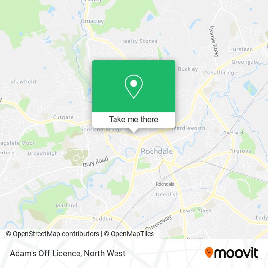 Adam's Off Licence map