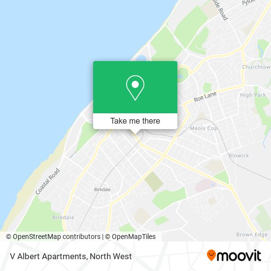 V Albert Apartments map