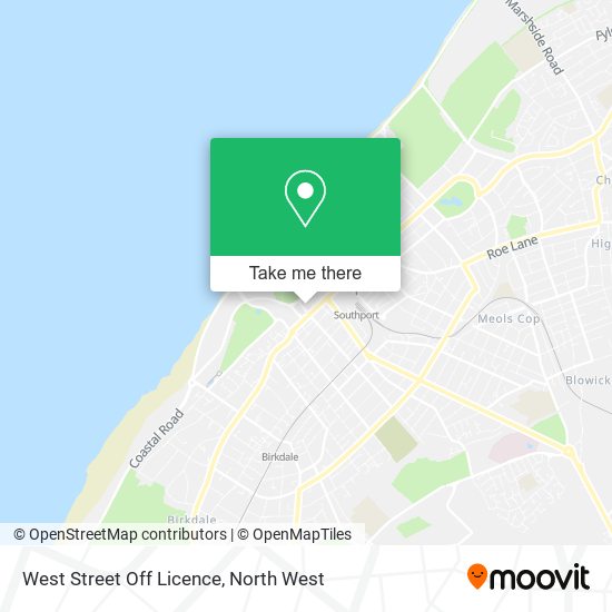 West Street Off Licence map