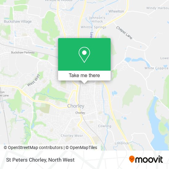 St Peters Chorley map