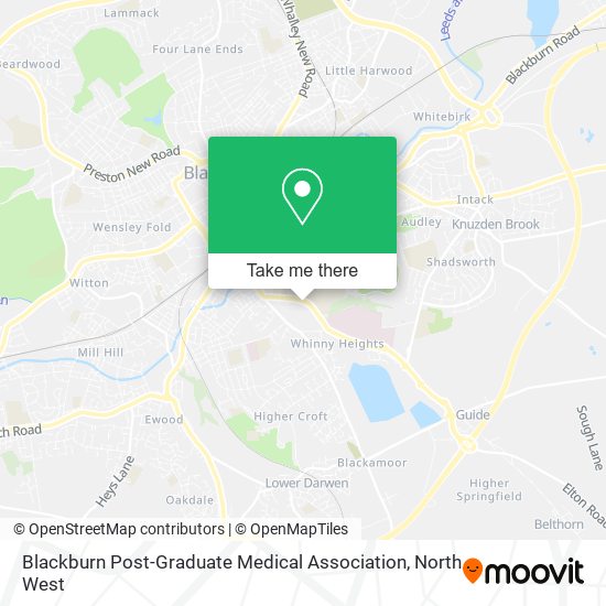 Blackburn Post-Graduate Medical Association map