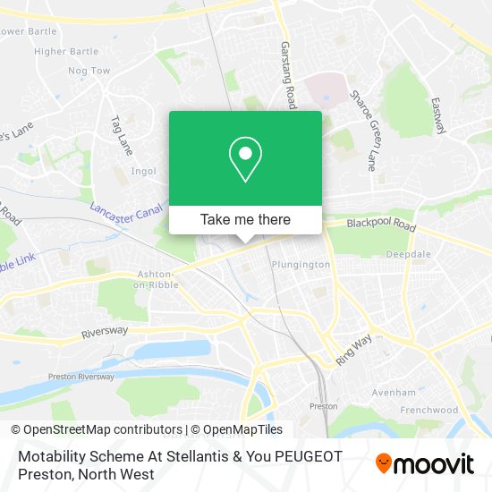 Motability Scheme At Stellantis & You PEUGEOT Preston map