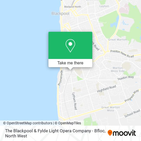The Blackpool & Fylde Light Opera Company - Bfloc map