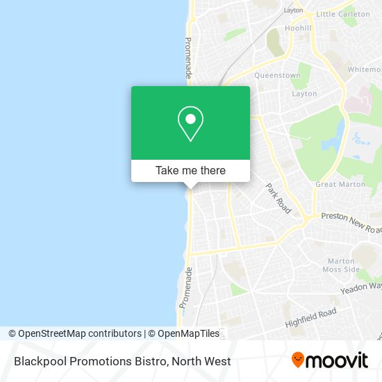 Blackpool Promotions Bistro map