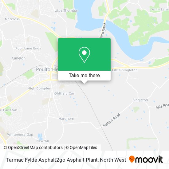 Tarmac Fylde Asphalt2go Asphalt Plant map