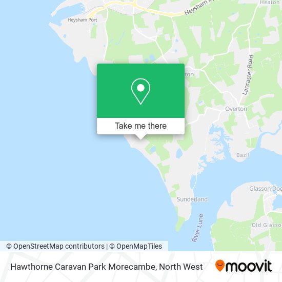 Hawthorne Caravan Park Morecambe map