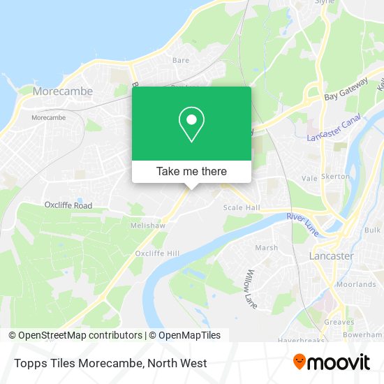 Topps Tiles Morecambe map