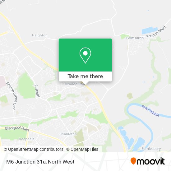 M6 Junction 31a map