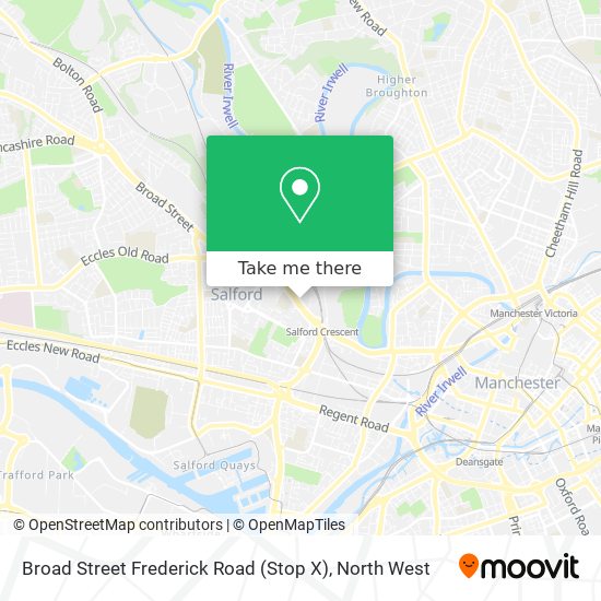 Broad Street Frederick Road (Stop X) map