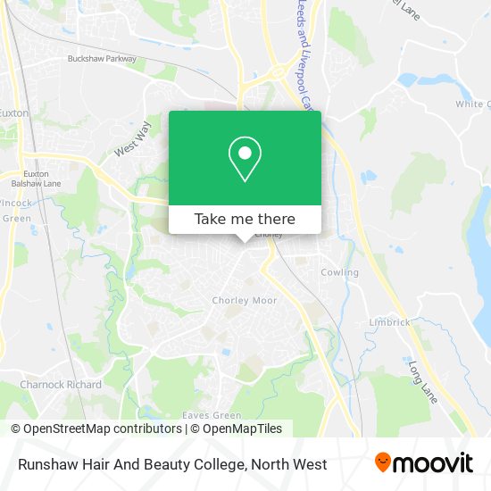 Runshaw Hair And Beauty College map