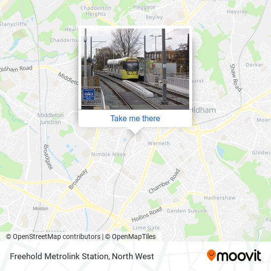 Freehold Metrolink Station map