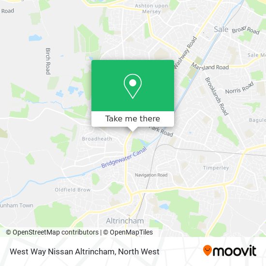 West Way Nissan Altrincham map