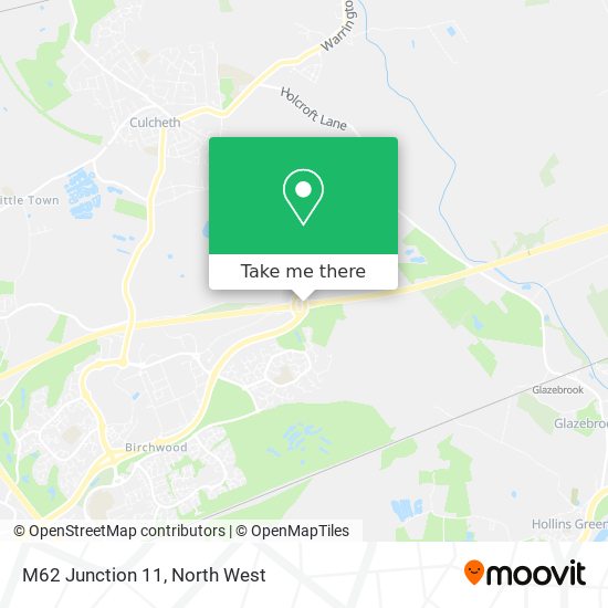 M62 Junction 11 map