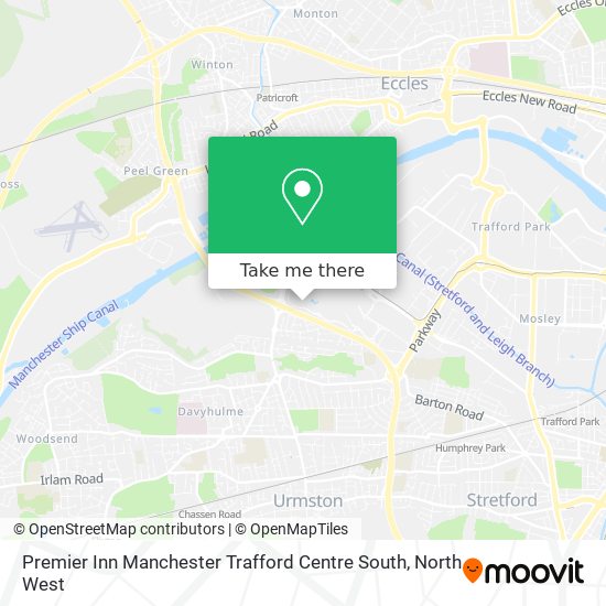 How to get to Premier Inn Manchester Trafford Centre South in