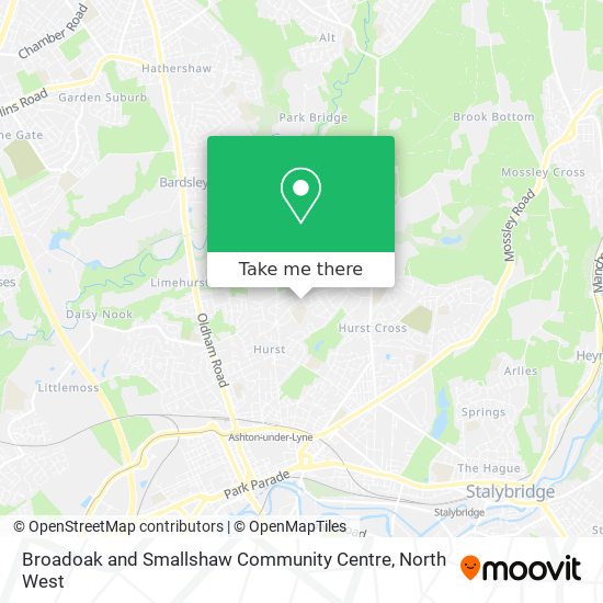 Broadoak and Smallshaw Community Centre map