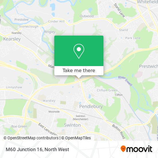 M60 Junction 16 map