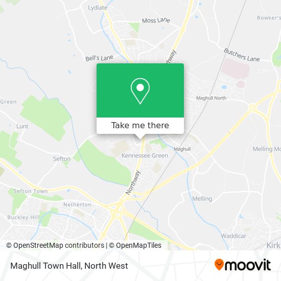 Maghull Town Hall map