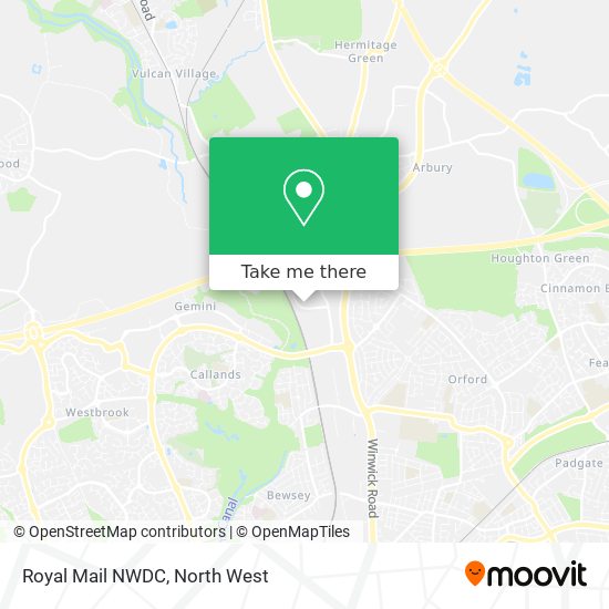 Royal Mail NWDC map