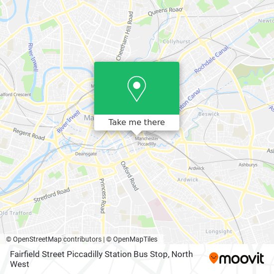 Fairfield Street Piccadilly Station Bus Stop map