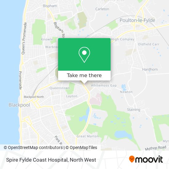 Spire Fylde Coast Hospital map