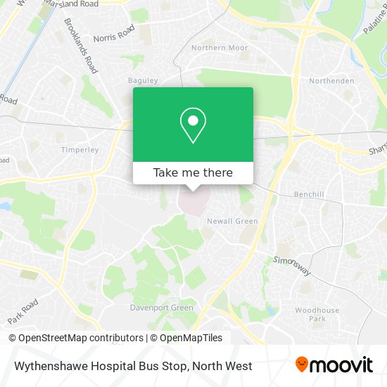 Wythenshawe Hospital Bus Stop map