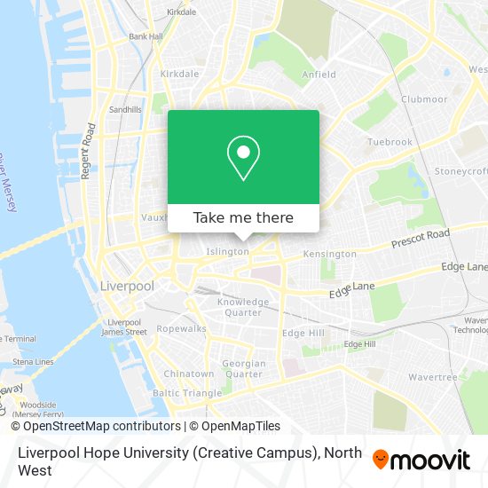 Liverpool Hope University (Creative Campus) map