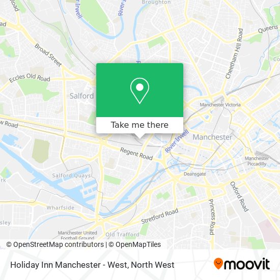Holiday Inn Manchester - West map