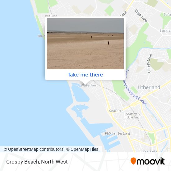 Crosby Beach map