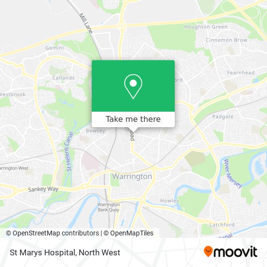 St Marys Hospital map
