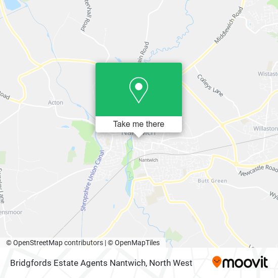 Bridgfords Estate Agents Nantwich map