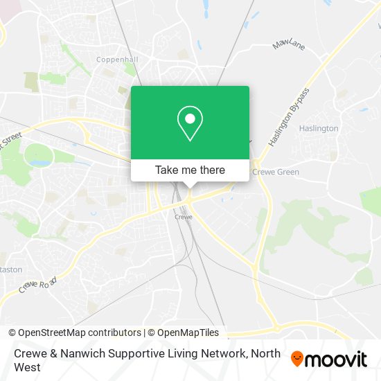 Crewe & Nanwich Supportive Living Network map