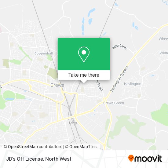 JD's Off License map