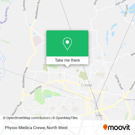 Physio Medica Crewe map