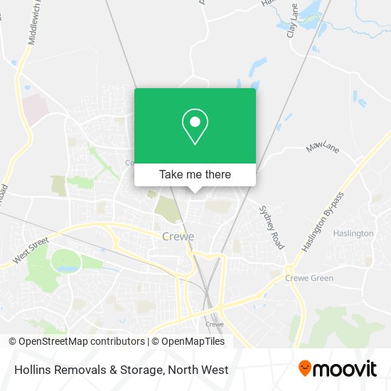 Hollins Removals & Storage map