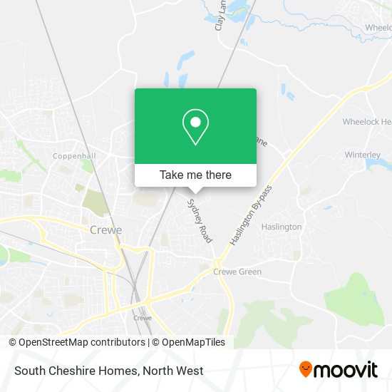 South Cheshire Homes map