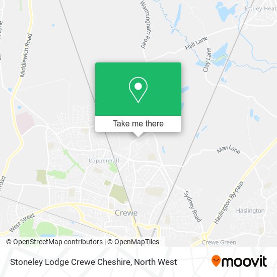 Stoneley Lodge Crewe Cheshire map