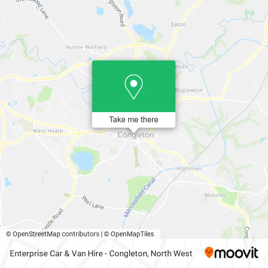 Enterprise Car & Van Hire - Congleton map