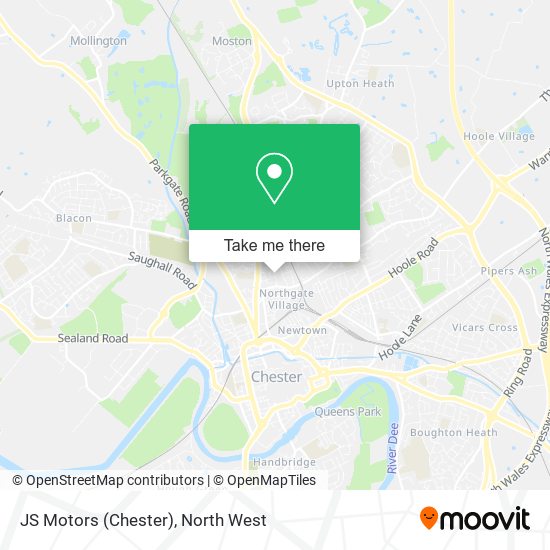 JS Motors (Chester) map