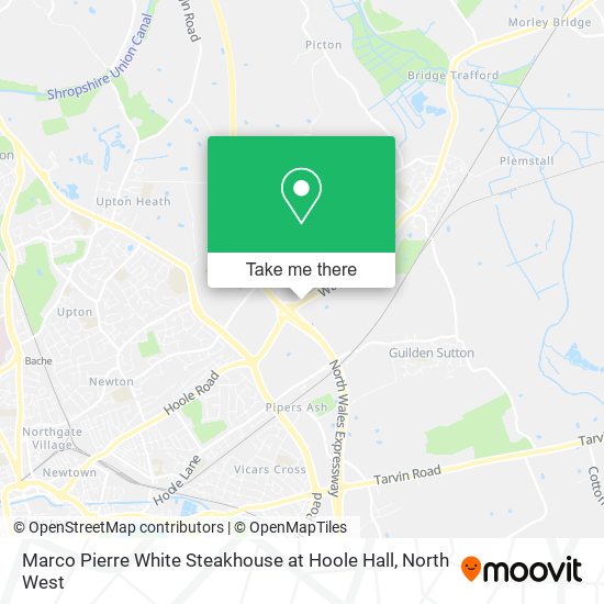 Marco Pierre White Steakhouse at Hoole Hall map