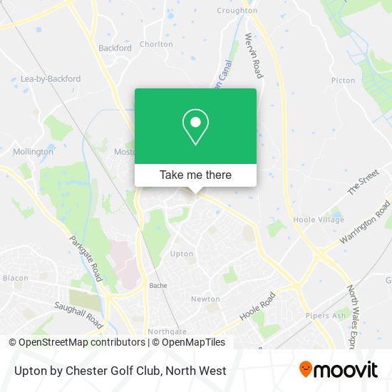 Upton by Chester Golf Club map