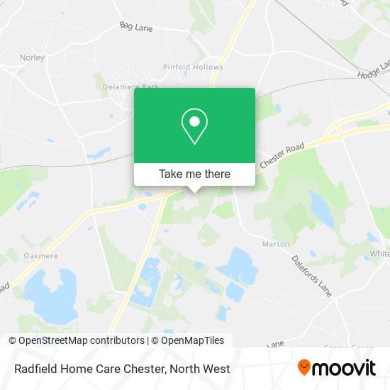 Radfield Home Care Chester map