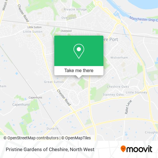 Pristine Gardens of Cheshire map