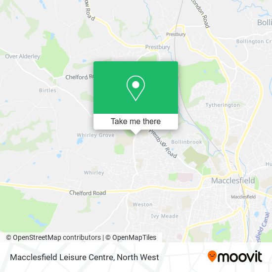 Macclesfield Leisure Centre map