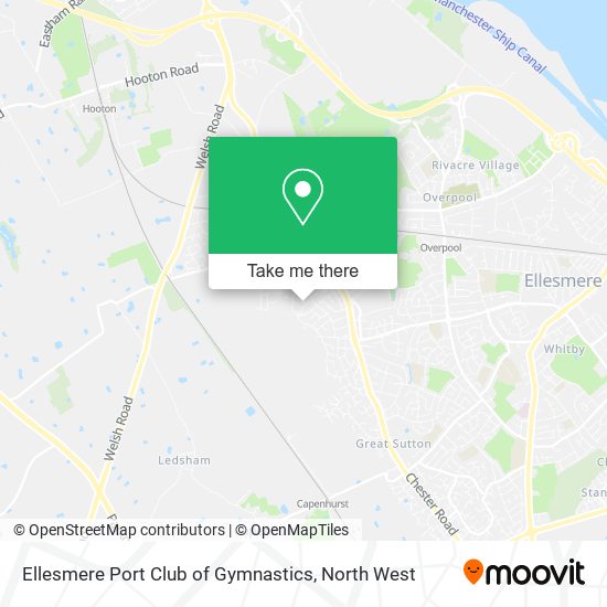 Ellesmere Port Club of Gymnastics map
