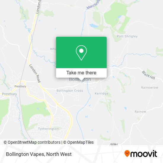 Bollington Vapes map