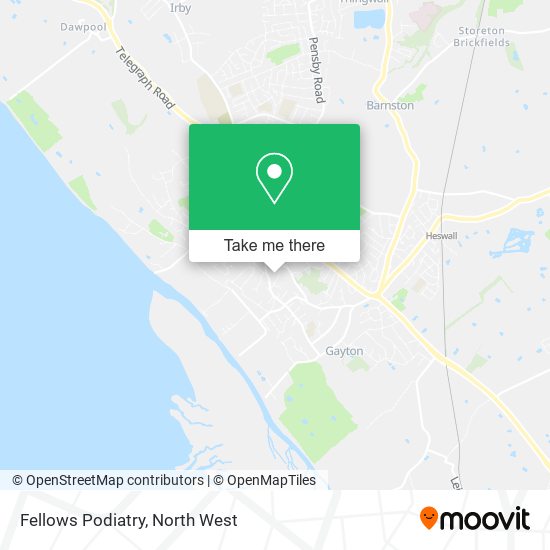 Fellows Podiatry map