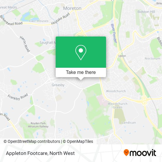 Appleton Footcare map