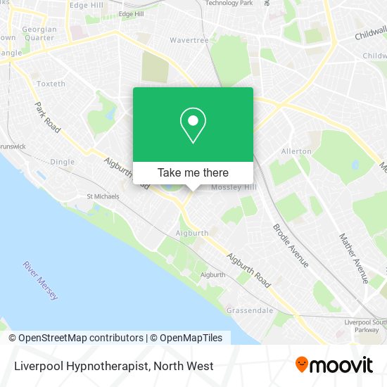 Liverpool Hypnotherapist map