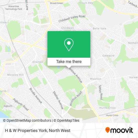 H & W Properties York map