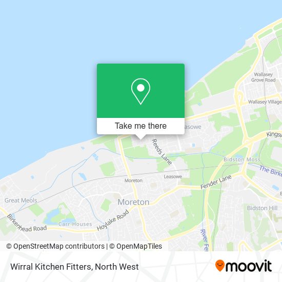 Wirral Kitchen Fitters map